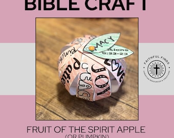 Frucht des Geistes-Papiermodelle | Galater 5:22-23 Bibel Vers Aktivität Printable | Heimschule Sonntagsschule VBS (Digitaler Download)