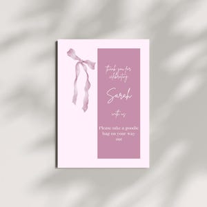Elegant Pink Baby Shower Thank you Sign