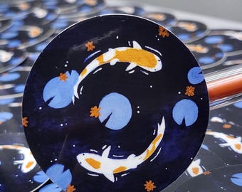 Twin Koi 2" Vinyl Sticker