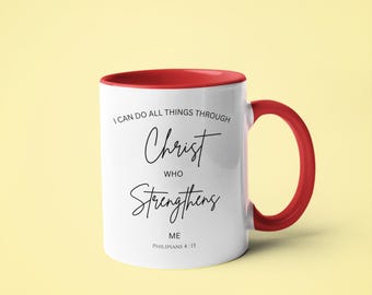 Inspirational Coffee Mug: Christian Gift, Motivational Decor