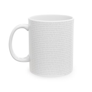Christian Ceramic Mug, 2 Peter 3:9, Religious Coffee Cup, Bible Verse Mug, Inspirational, Christian Gift image 4