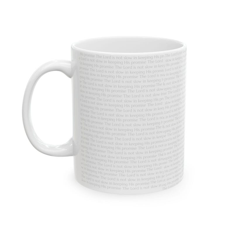 Christian Ceramic Mug, 2 Peter 3:9, Religious Coffee Cup, Bible Verse Mug, Inspirational, Christian Gift image 4