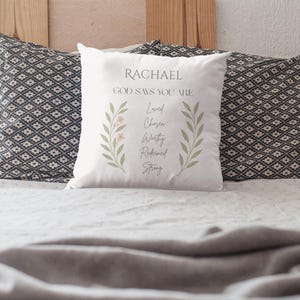 Personalised encouragement Square Pillow, Gift Pillow, Personalised Decorative Cushion, Inspirational Throw Pillow, Gift for Loved Ones