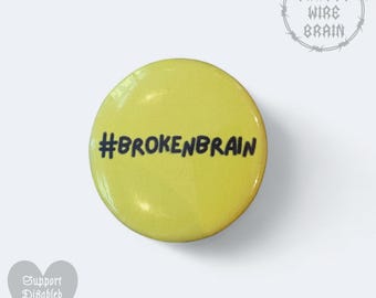 Broken brain badge