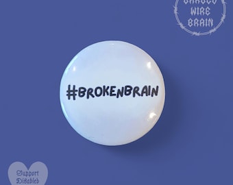 Broken brain badge