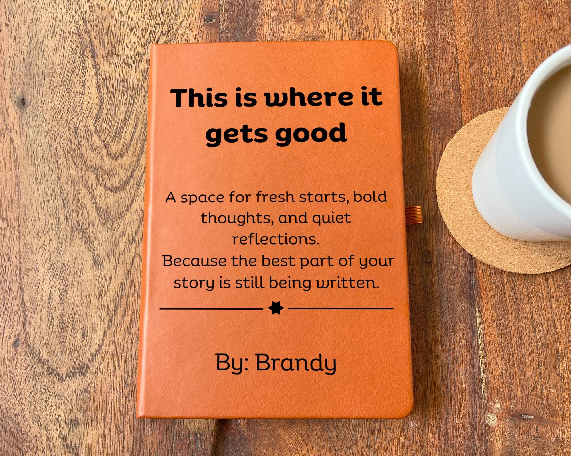 Personalised Leather Journal Gift – This Is Where It Gets Good Retirement Memory Book Custom Quote Notebook With Name