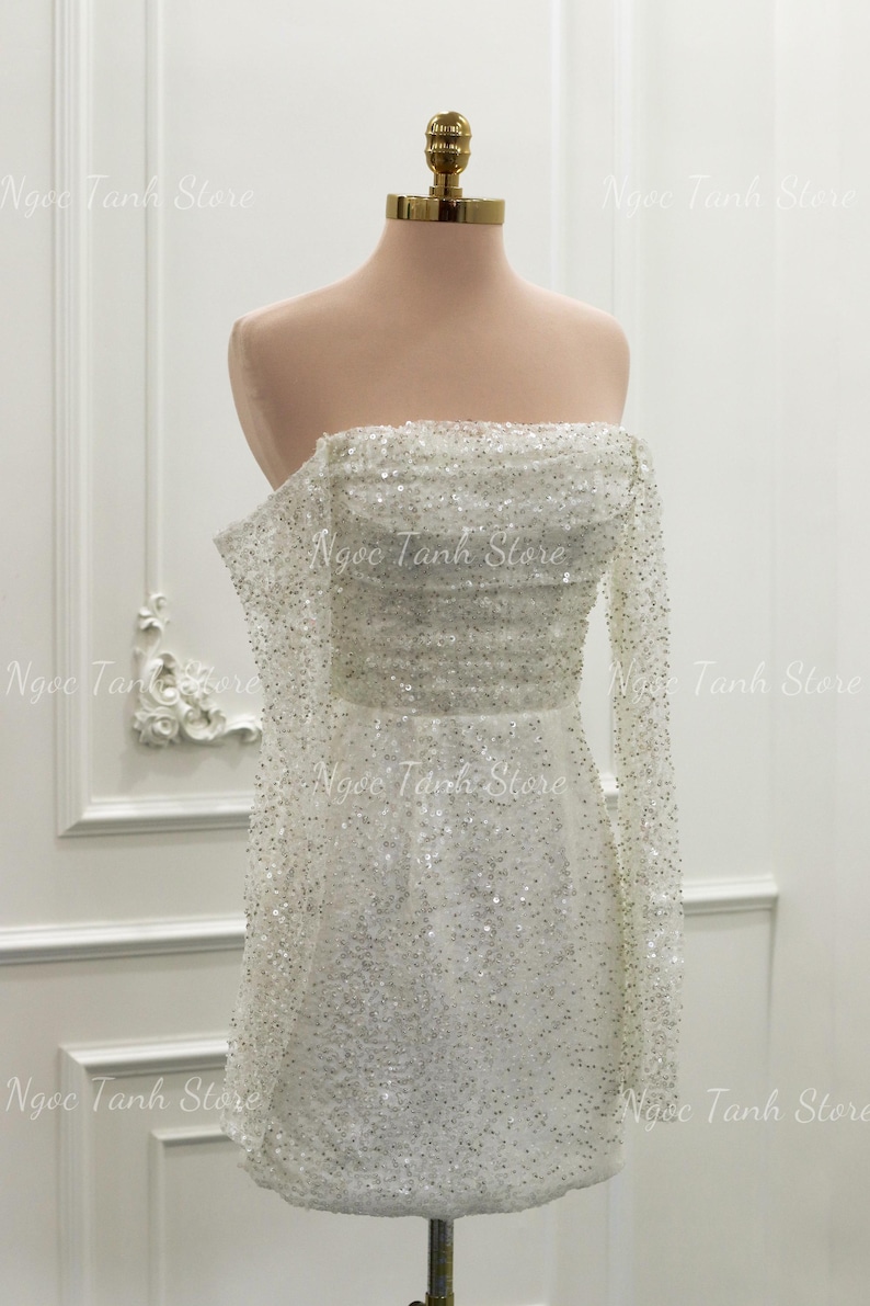 Luxury Sparkle Short Wedding Dresses. Mini Wedding Dresses. Unique ...
