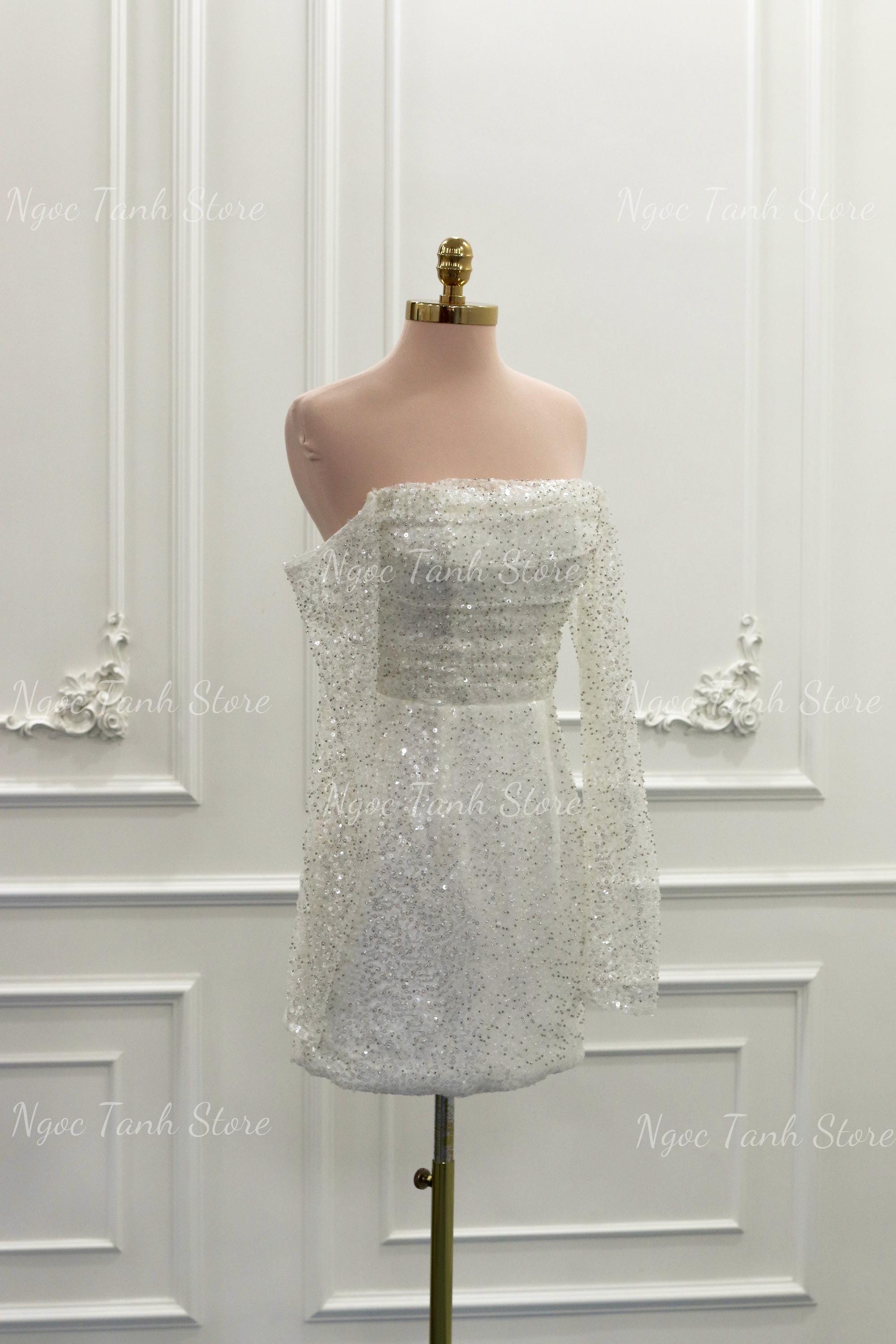 Luxury Sparkle Short Wedding Dresses. Mini Wedding Dresses. Unique ...