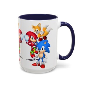 Sonic, Tails, and Orbot Mug, Video Game Character Coffee Cup, Gamer Gift, 11oz, 15oz, Mug of Sonic, Tails and Shadow