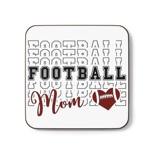 Posavasos trasero de cartón duro para mamá de fútbol americano
