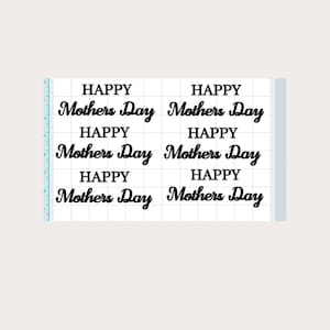 Calcomanía de vinilo Feliz Día de la Madre x6: ¡perfecta para regalos y decoraciones!
