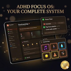 ADHD Daily Planner – Interactive Browser App, Focus Timer, Habit Tracker (Digital Download)