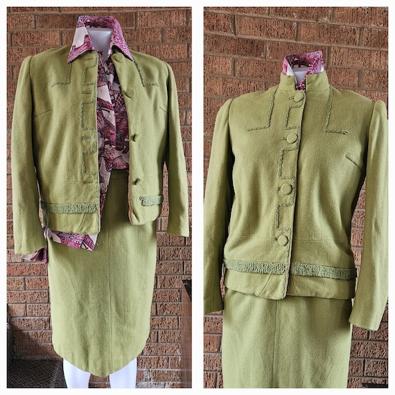 60s Olive Green Suit