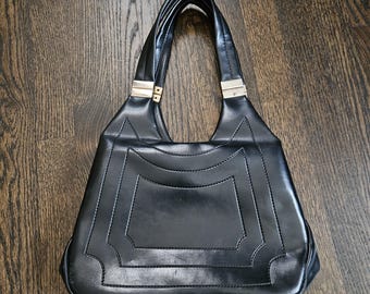 Coach Black Leather Mini Shopper Top Handle Purse NO. H6D Coach Black Leather Mini Shopper Top Handle Purse NO. H6D