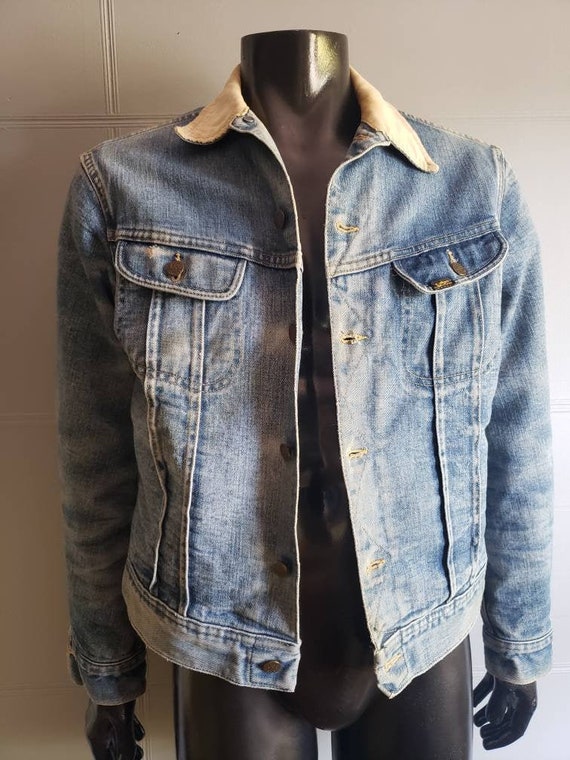 1970s Lee Storm Rider Lined Denim Jacket Size Medi