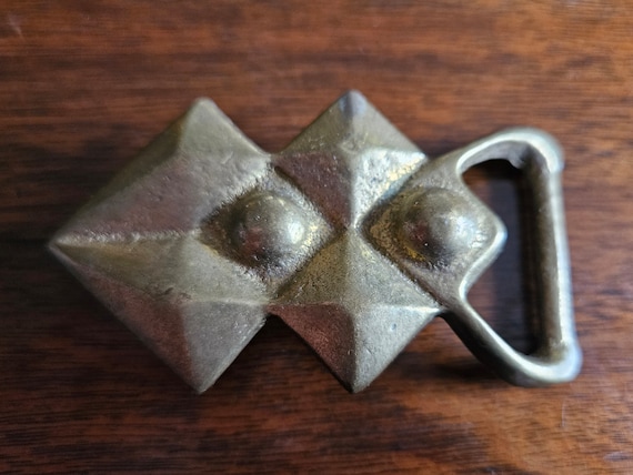 1970s Brass Foster Belt Buckle - image 1