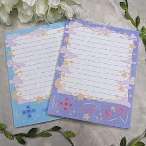 Gaming Memo Pads Notepads Cute Kawaii Notepads Gift Stationary Cute Aesthetic Gamer Stationery Gaming Notepad Desk Planner Gift for Nerds