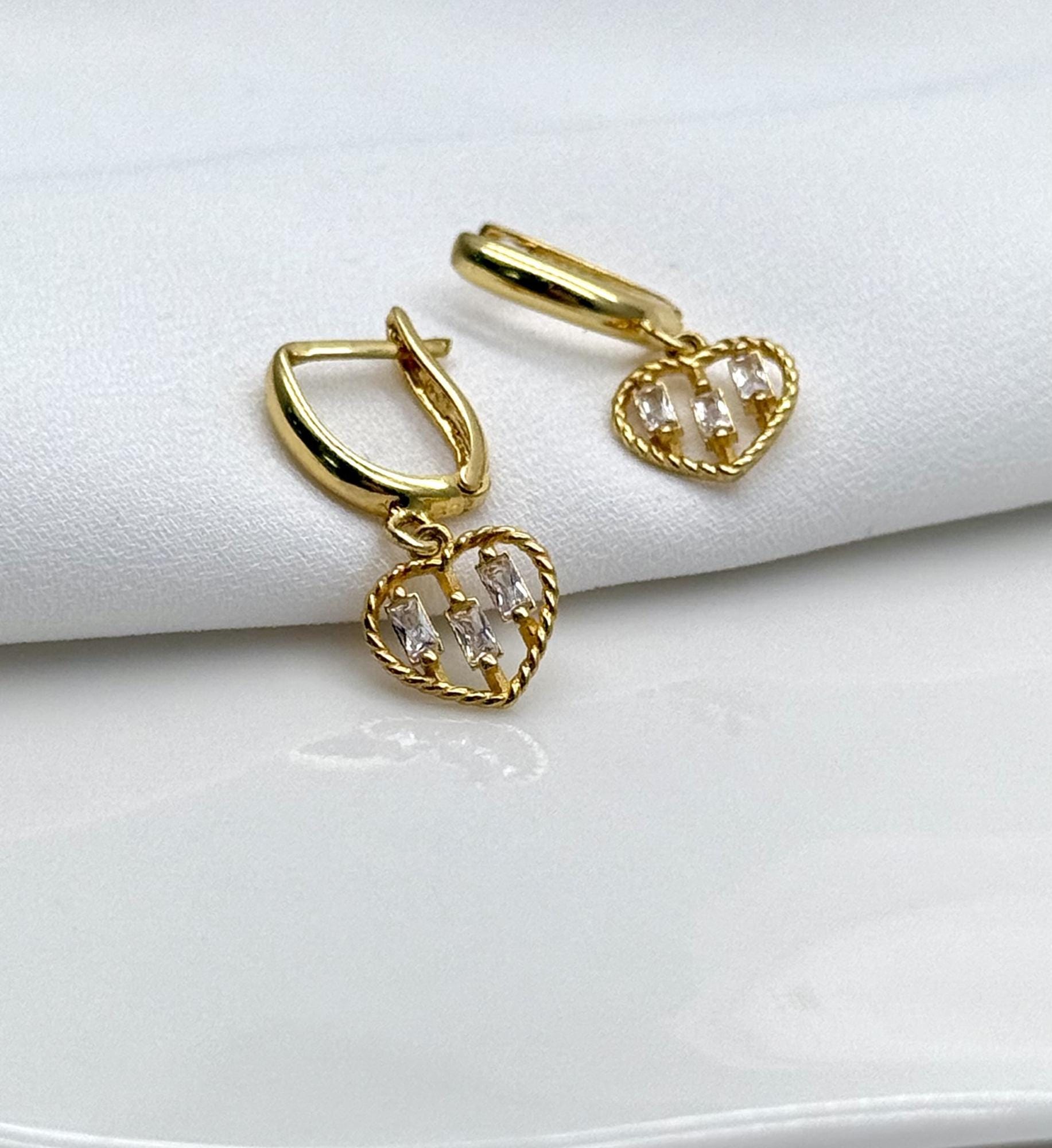 Orecchini cuore pendente personalizzato in argento 925