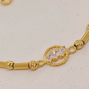 14K Gold Beaded Ball Bracelet, Bead Chain Bracelet, Station Ball Bracelet, Mini Multi balls Chain Bracelet, Beaded Ball Chain, Gift For Her