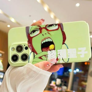 Funda de teléfono con dibujos animados de anime kawaii para iPhone 16, 15, 14, 13, 12, 11 Pro Max, Samsung S23, S24 FE, S21, S22 Plus, S25 Ultra, Google Pixel 7, 8, 9 Pro
