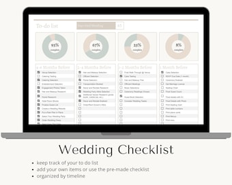 Hochzeitsplanung: Eine organisierte All-In-One-Lösung | Google Sheets Digitaler Download
