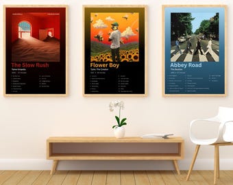 Arte de pared con portadas de álbumes personalizados individuales / Solicite cualquier álbum / Arte de pared musical personalizado / Arte estético de discos / Álbum estético