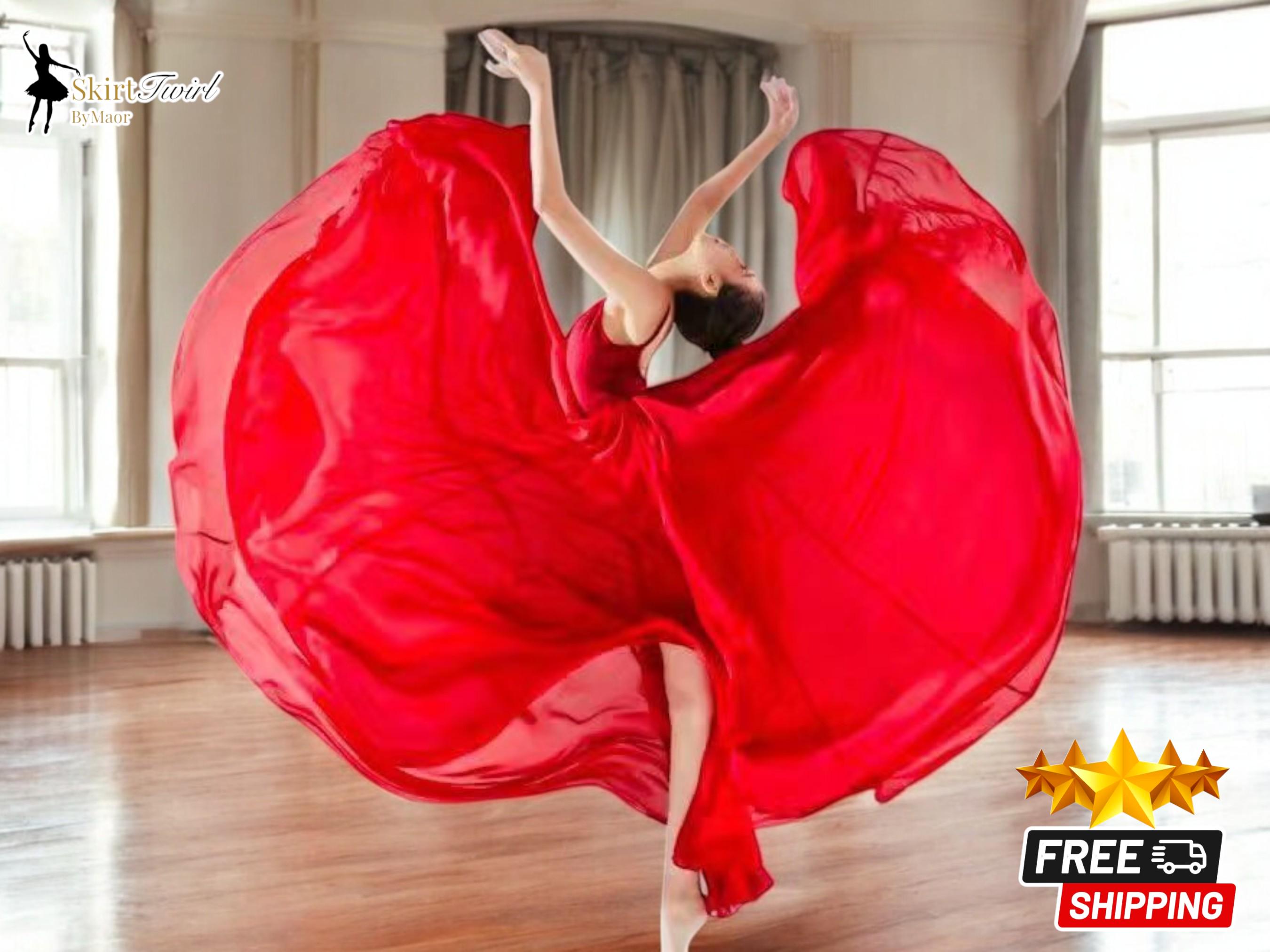 Gonna Chiffon Per Danza Del Ventre - Taglia Unica, Per Allenamento E Spettacoli - Foto 11