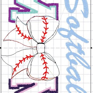 アップリケ ソフトボール ママ 刺繍デザイン####マッチするアップリケ サイドシーム ボウもご覧ください