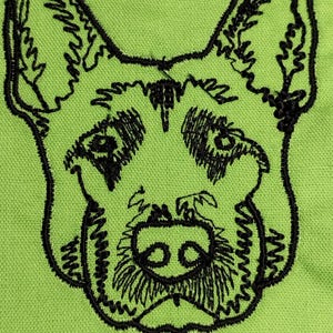 Belgian Malinois 4x4 Embroidery Design.