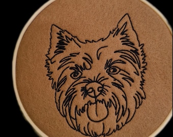 West Highland White Terrier ""Westie"" 4x4 Stickdatei."