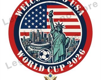 USA 2026 Soccer Logo SVG PNG | World Cup 2026 Emblem | Football Badge Clipart | Digital Download