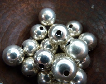12mm sterling silver seamless brite beads