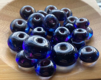 Set of vintage lamp work glass beads