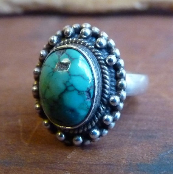 Turquoise ~ sterling silver ring - image 2