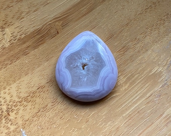 Banded agate quartz cabochon