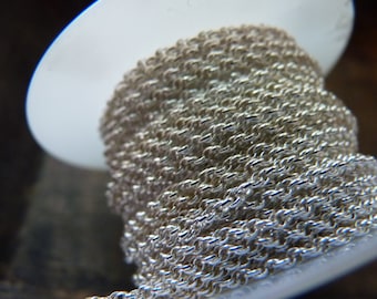 Catena In Ottone Anticato Da 3 Piedi: Maglie Lunghe E Corte Saldate (4,5 X 2,5 Mm) - Italia - Foto 3