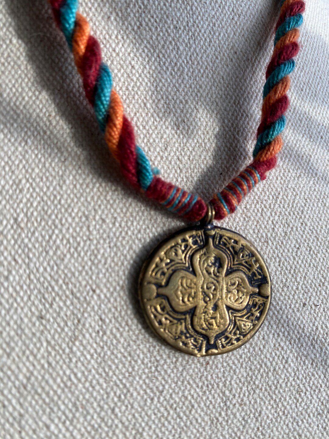 Bronze Replica of Antique Hindi Pendant Etsy