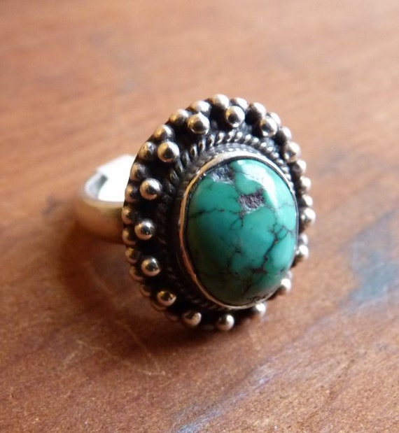 Turquoise ~ sterling silver ring - image 1