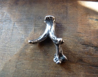 Sterling silver branch coral pendant