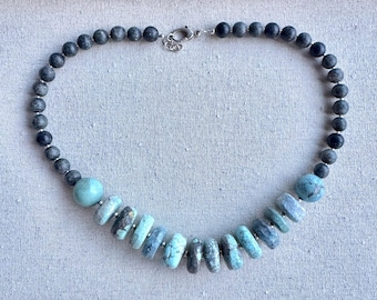 Ancient Chinese Turquoise and Natural Unpolished Onxy