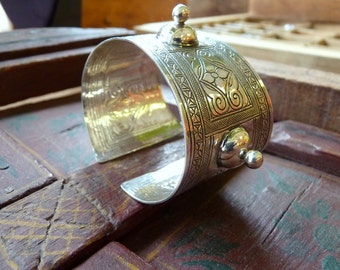 Sterling Silver Cuff Handmade in Nepal