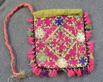 VIntage pouch, hand embroidered, China, Southeast Asia