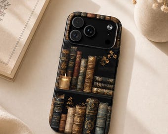 Buch Handyhülle Buch Geldbörse Buchliebhaber Geschenk Bücherwurm Fantasy Luna Motte Dunkel Academia Antik - iPhone 17 16 15 14 13 12 Samsung