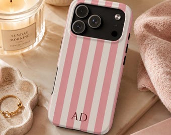 Personalisierte iPhone Hülle 17 16 15 14 Pro Max Minimalistisches Ästhetisches Monogramm Hülle Adretter Stil Geschenk für Sie