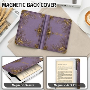 Kindle Case Book Cover, with strap, with stand, Paperwhite Case, Ereader Cover, Book Lover Gift, Reading Lover Gift image 11