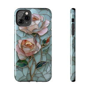 flower Mosaic Phone Case, iPhone 16 Pro case Max, 15, 14, 13, 12, 11, Xr, X, Samsung S24 Ultra, S23, S22, S21