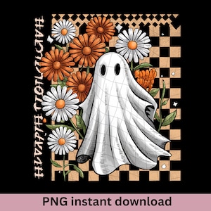 Halloween Fall Ghost Png, Girly Pumpkin Png, Boho Floral Fall Png, Halloween Png, Autumn Vibes Png, Spooky Season Png, Trending png