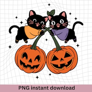 Black Cat Pumpkin Png, Ghost Cat halloween Png, Retro halloween Png, Black Cat Png, Fall Png, Halloween Cat Mama Shirt