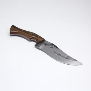 Custom Handmade Hunting Knife – Forged 5160 Steel Blade | Personalisiertes Messer mit Gravur | Outdoor Jagdmesser mit Lederscheide