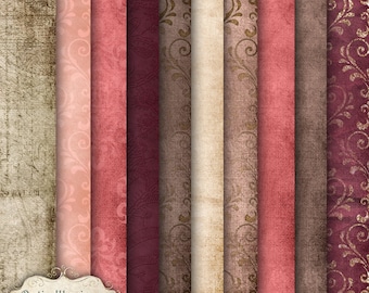 Digital Scrapbooking Papers - Everlasting - 10 Designed Papers - 8.5 x 11 Inches - INSTANT DOWNLOAD -2.75